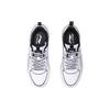 Li Ning Damen-Skateboardschuhe aus Kunstleder, rutschfest und abriebfest, niedrig geschnitten, weiß/schwarz, AGCP128-3