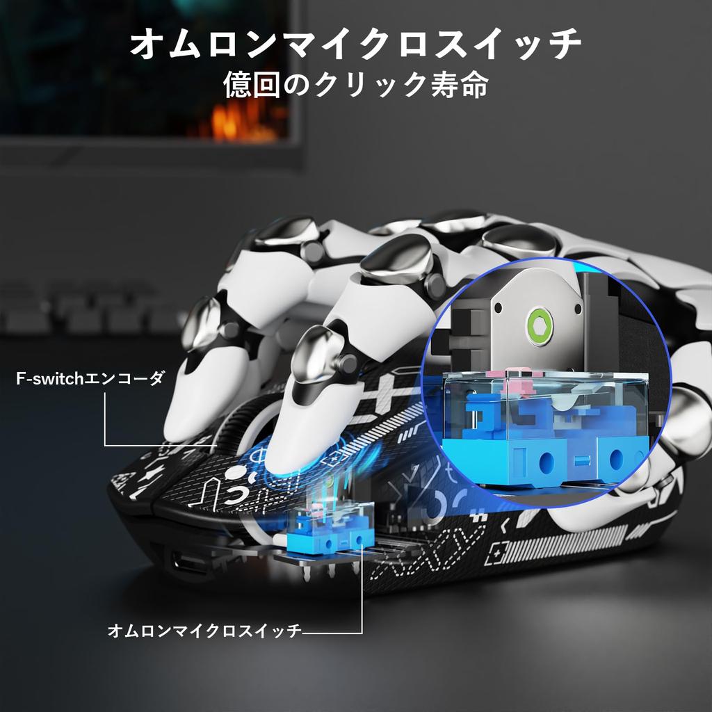 MAMBASNAKE X ATTACK SHARK G3PRO Gaming Wireless with Magnetic Charging RGB Charging Wireless Wired Gaming 3 Comfortable In the 500mAh For Sticker