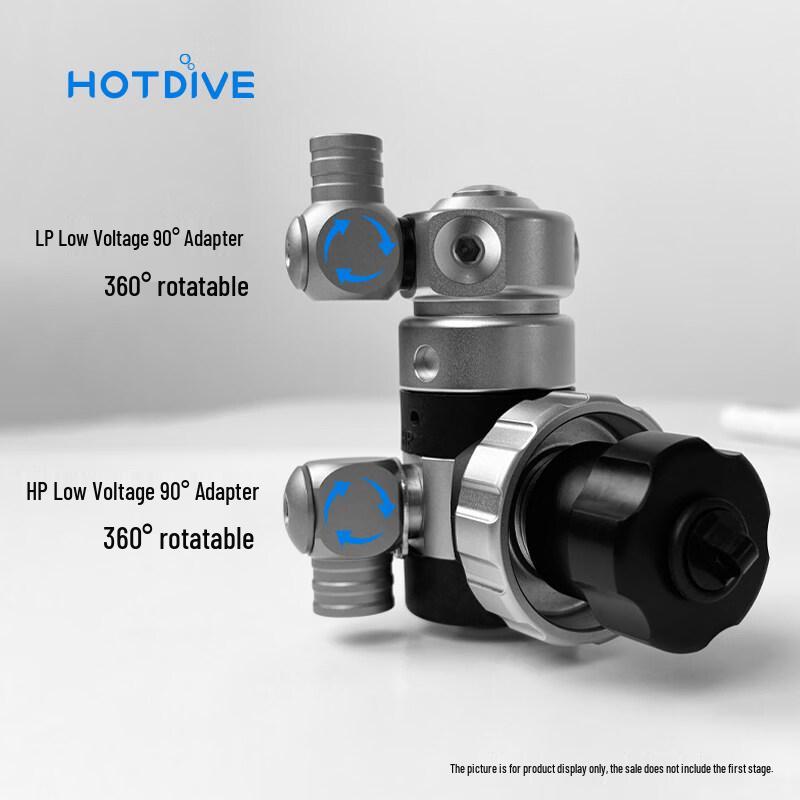 HOTDIVE Technický potápěčský první stupeň regulátoru 360° otočný 90° adaptér