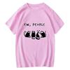 Funny Women's T-shirt Cool Cat Printed Summer Casual Loose Cool T Shirt O-Neck T-Shirt 2000s Vintage Summer Clothes Y2k Tops