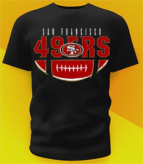 

San Francisco 49ers Ball distressed Shirt Sizes From Youth To Adult 6XL Unisex T-Shirt S