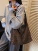 2025 New Retro Leopard Print Suede Tote: Large Capacity Autumn/Winter Shoulder Bag for Women - Korean Fashion Commute Style
