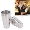 2 Piece Set Silver Cocktail Shaker Stainless Steel Boston Shaker Drink Shaker Bartenders