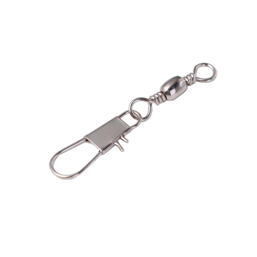Stainless Steel Fishing Connector Pin High Strength Flexible Rotation Fishing Bearing Swivel Solid Rings Interlock