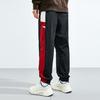 Anta Lifestyle Series Letter Splicing Mid-Rise Tapered Knit Sports Pants Men bottoms Basic-Black 152338501-2