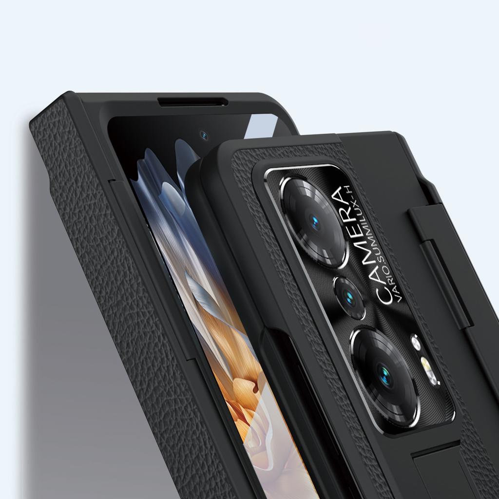 Drop-proof Phone Case For Honor Magic Vs Ultimate 5G/Magic Vs 5G,Hinge Protection PC Back Cover with Tempered Glass Screen Film