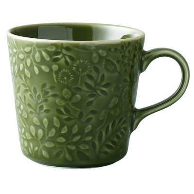 NARUMI Anna Emilia Forest Floral Cute Relief and Dishwasher Made In Gift Mug, 350cc, Green, Print, Design, Large, Microwave, Oven, Safe, Japan, Boxed,