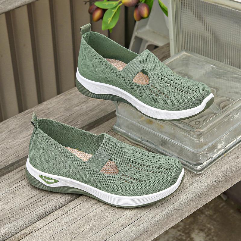 Women's Shoes Breathable Slip On Shoes Comfortable Breathable Casual Shoes Flat Sneakers Outdoor Shoes