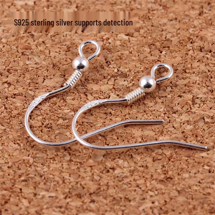 925 Sterling Silver Ear Hooks: Handmade Dangle Earrings with Pearls, DIY Jewelry Findings for Women