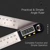 Digital Angle Finder, Stainless Steel Angle Measuring Tool Digital Angle Gauge Electronic Angle Ruler with LCD Display for Woodworking Carpenter Const