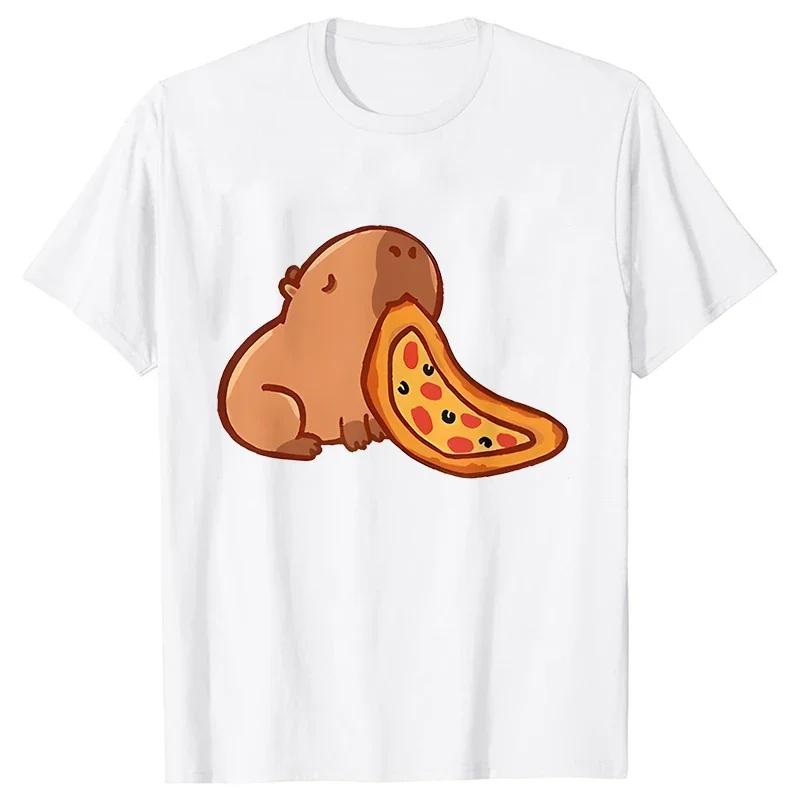 Tops Grficos Blusa Feunisexina Ropa Esttica Moda Capybara Camiseta De Mujer Unisexga Casual Ropa Esttica Bonita