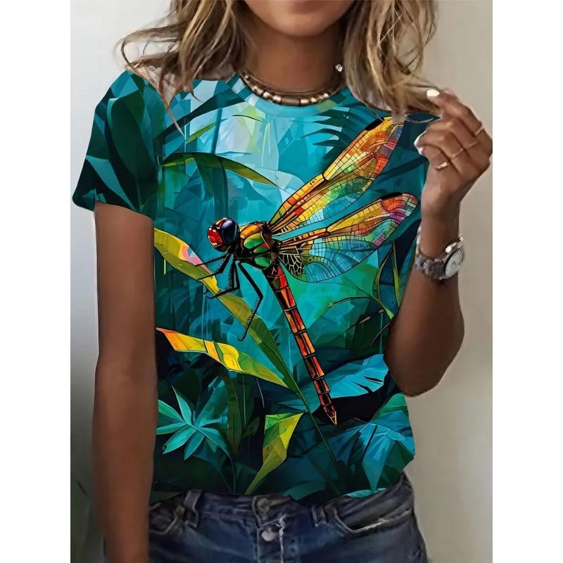 3D Printed Summer Fashion Women's T-shirt Breathable Casual Versatile