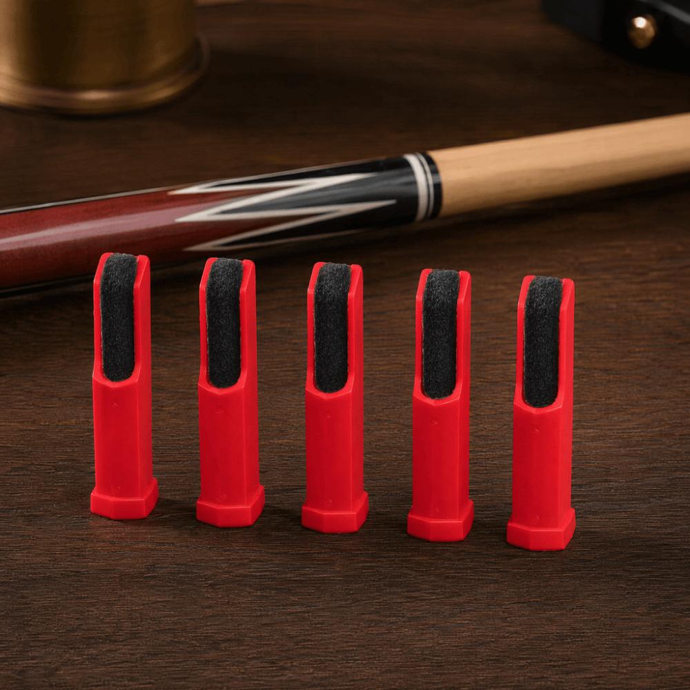 5PCS Outer Fine Sandpaper Pool Cue Tip Shaper Red Handheld Sanding Tool  Tip Grinding