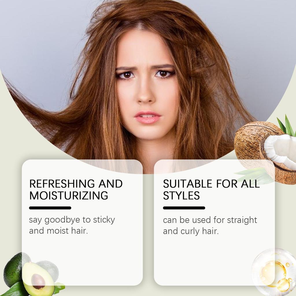 Crema pentru Păr Creț Cremă de Îngrijire și Coafare a Părului Asigură un Aspect Neted, Făcând-o Potrivită pentru Părul Drept și Creț