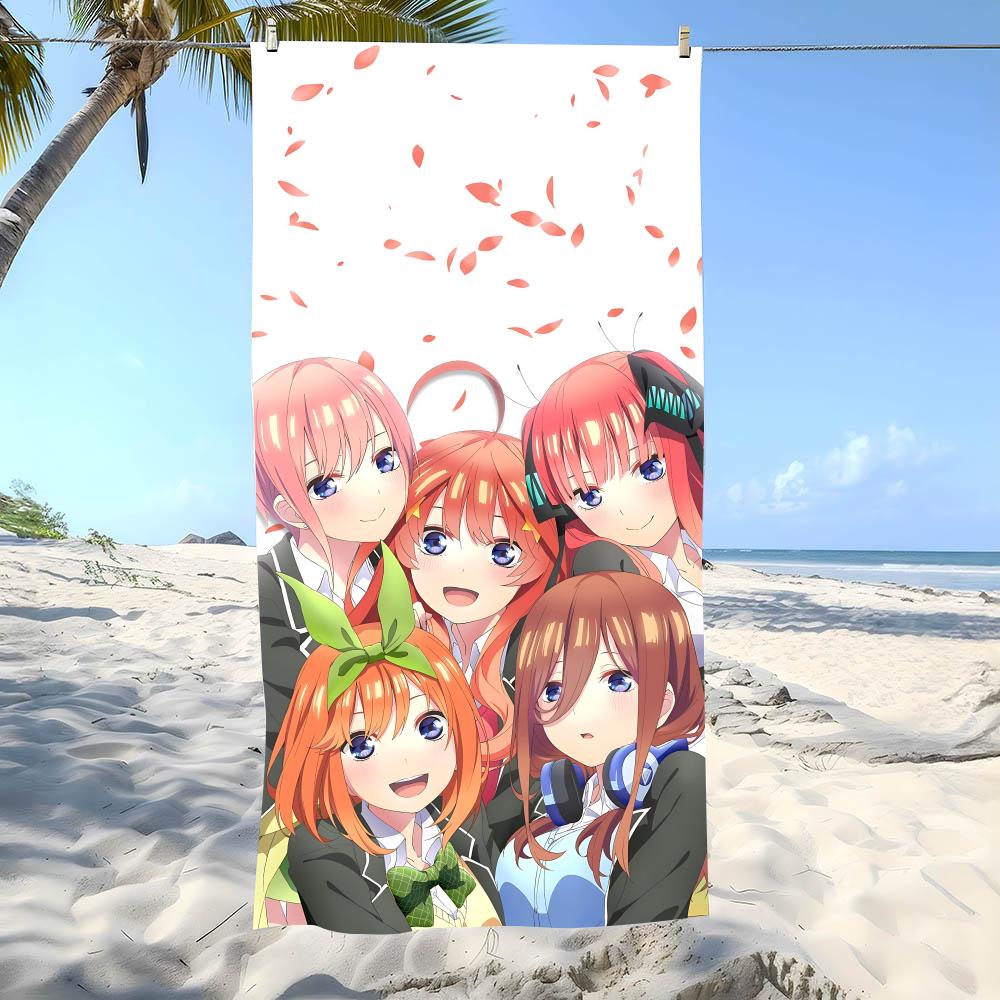 Beach Towel Oversized Sweet T-The Quintessential Quintupletss Towel Super Absorbent Soft Swim Beachtowels For Men, Women