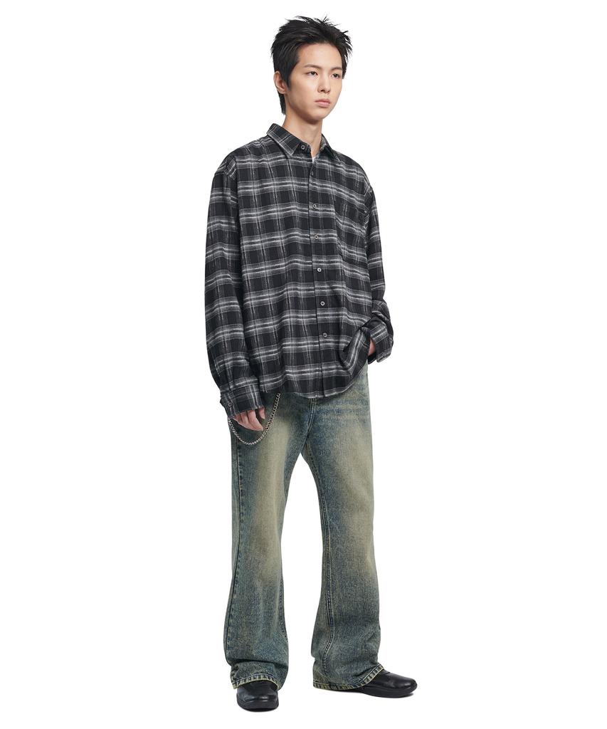 Nomaenyueol Soft Flare Denim Pants - Washed Blue