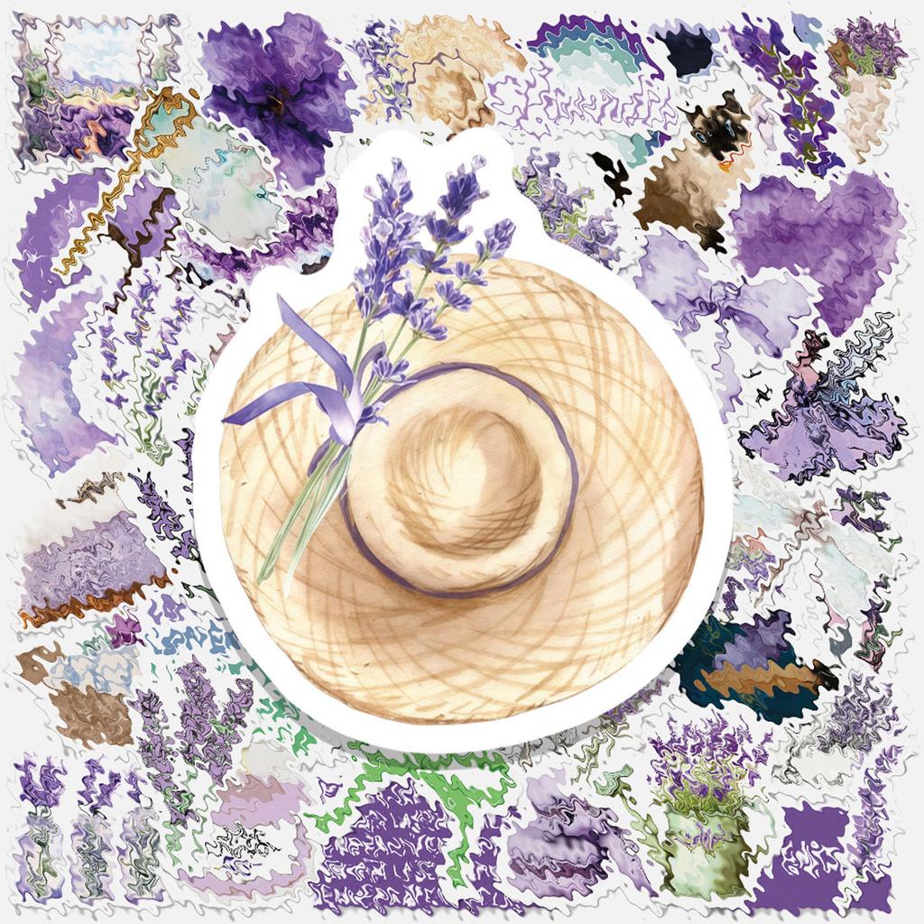 50 Lavendel-Sticker für Mädchen-Journals, Notizbücher, Handyhüllen, Wasserflaschen und Dekorationen