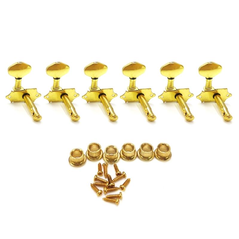 6Pieces Metal Guitar Tuning Machines Suitable for Professional Musicians Seeking Superior Sound and Robust Construction