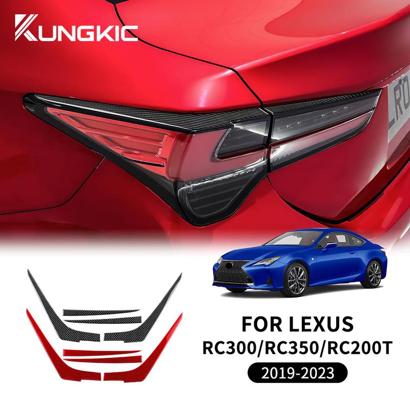Real Soft Carbon Fiber For Lexus RC RC300 RC350 RC200T 2019 2020 2021 2022 2023 Car Rear Tail Light Sticker.