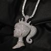 European and American Ins New Crown Barbie Pendant Necklace Copper Inlaid Zircon Niche Pendant Trendy Versatile Accessories