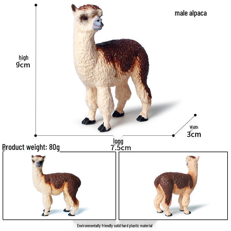 Wildlife Simulation Model: Tiger, Lion, Panda, Elephant, Rhinoceros, Kangaroo, Leopard, Horse, Sheep Toy Set