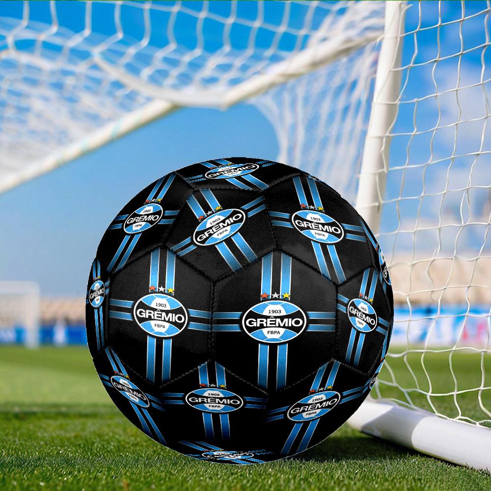 Olympique Football Crest Printed Size 5 Soccer Balls, Anti-Slip, Protective Football, Outdoor Sport, a Unique Gift Suitable for Him/her, Birthday