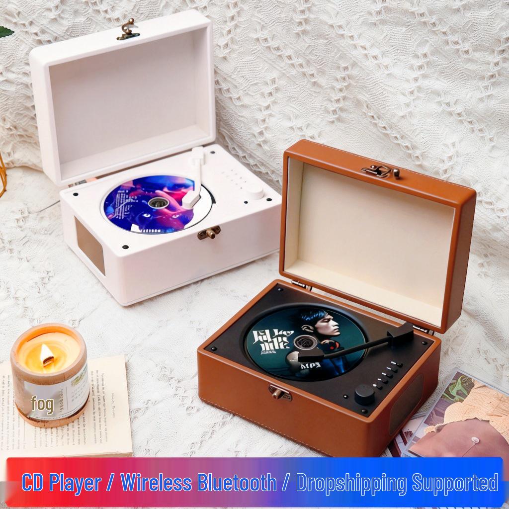 Retro Bluetooth All-in-One CD Player and Speaker - Perfect Birthday Gift