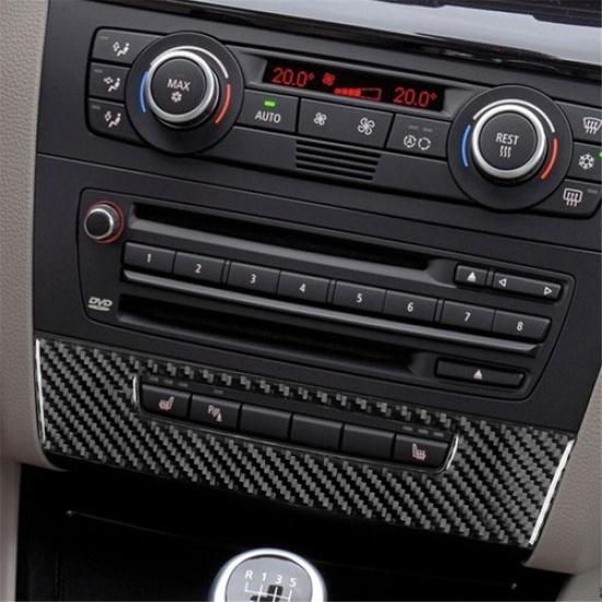Carbon Fiber Interior Seat Heated Control Cover Trim For BMW 1 Series E82 E88