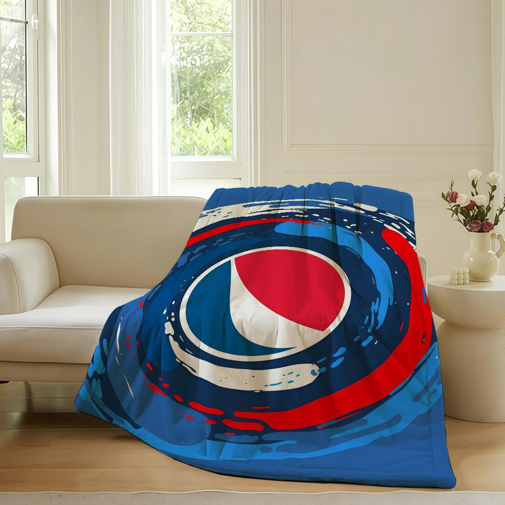 Modischer Druck P-PepsiS Decke Für Sofa Büro Bett Flugzeug Reise Schlafen Lesen Entspannen Camping Weich Und Warm