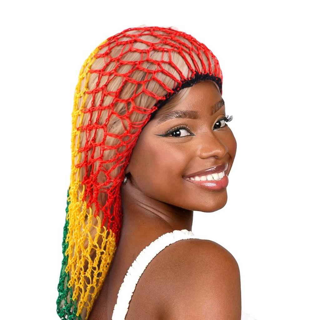 Multiple Color Stretchable Hair Net Snood Soft Fabric Crochet Head Cover Hair Protection Perfect for Any Outfit
