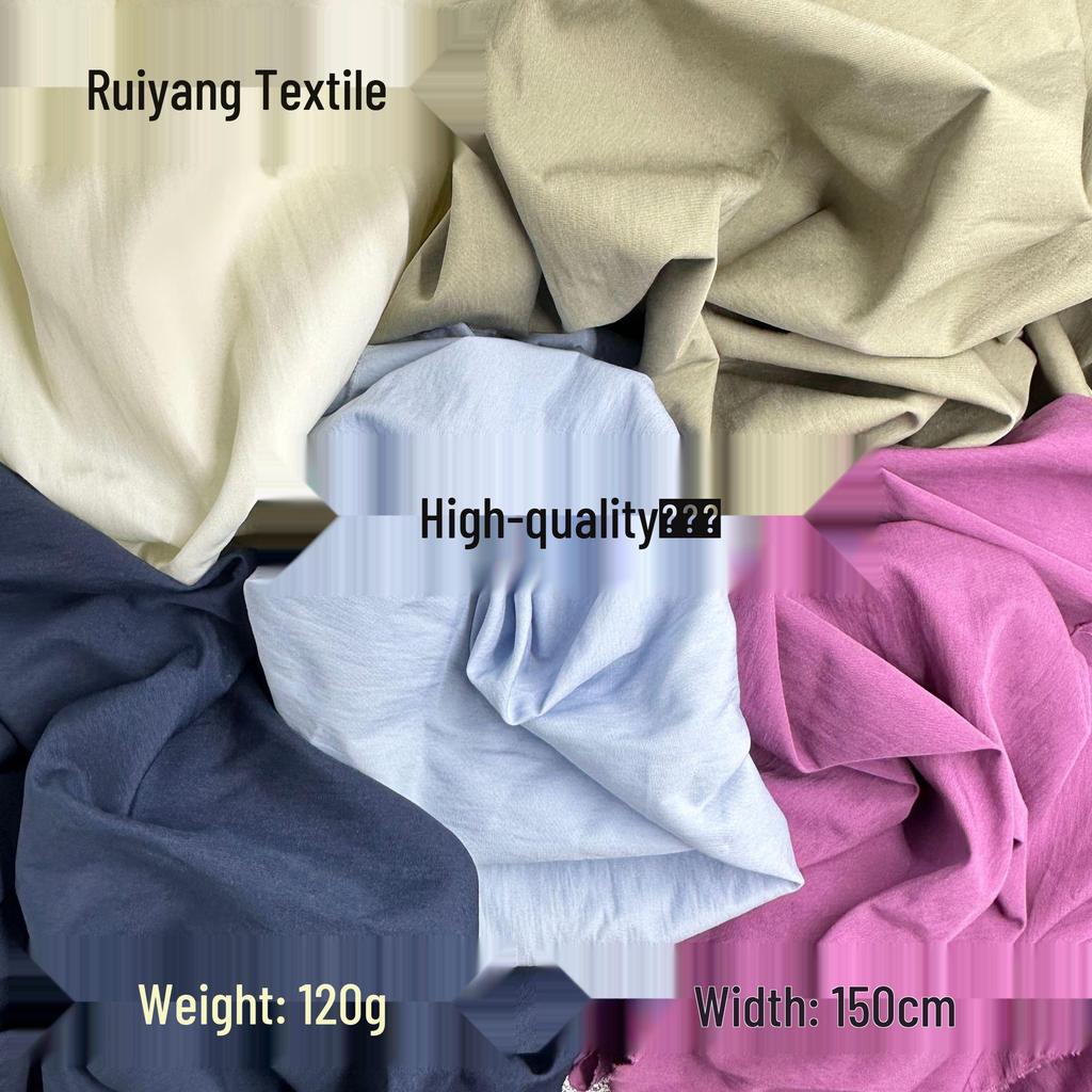 Premium Jinmian Crinkled Fabric, 120g - Breathable for Dresses, Shirt Dresses, Wide-Leg and Women's Pants.