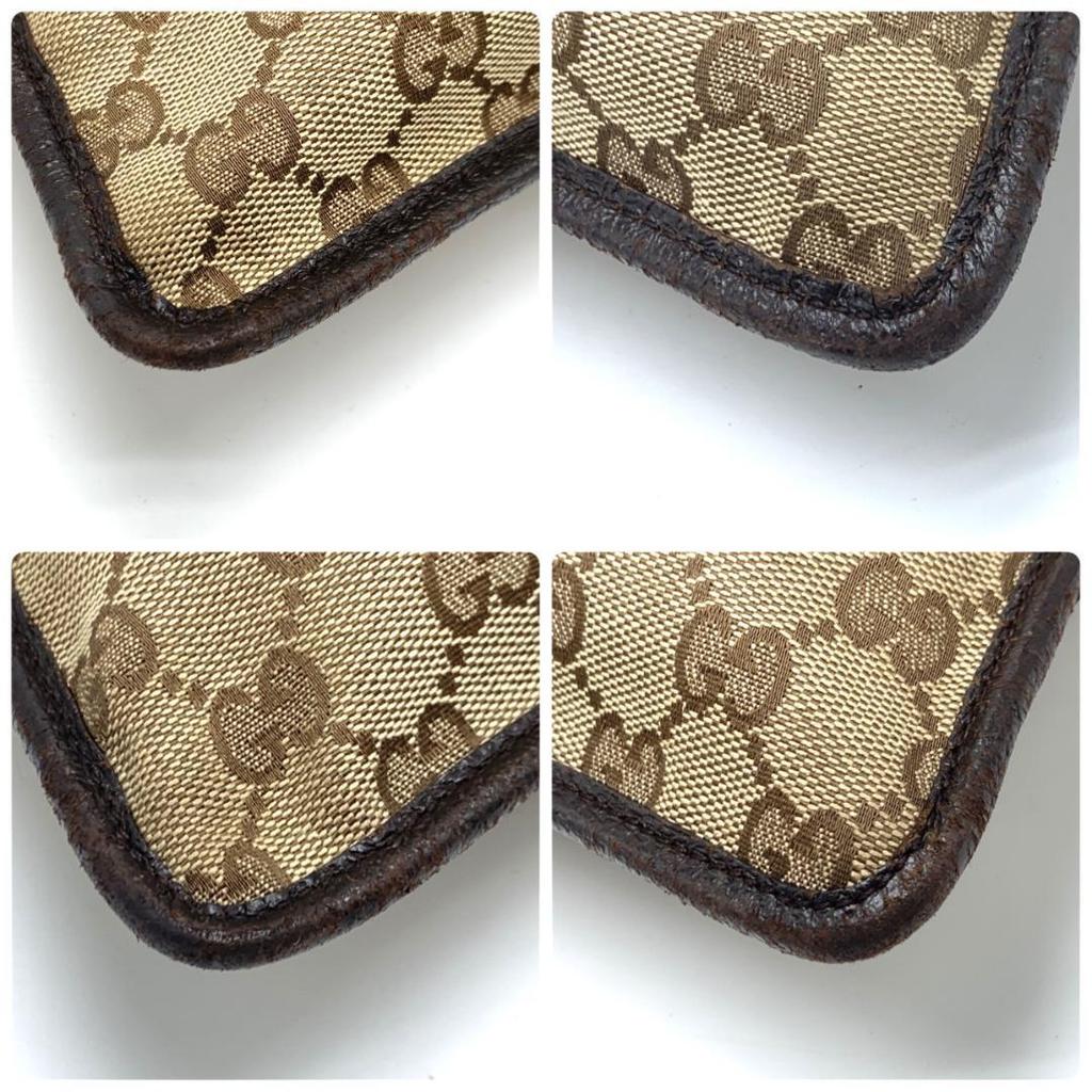 Gucci GG Canvas 27639 Shoulder Bag Crossbody Sacoche Pouch Leather Brown Ladies Men Unisex Diagonal Strap