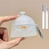Cartoon Stereoscopic Creative Fun White Goldfish Bag Silicone Headphone Cover For Apple AirPods1/2 Pro/Pro2 3 4 Soft Case