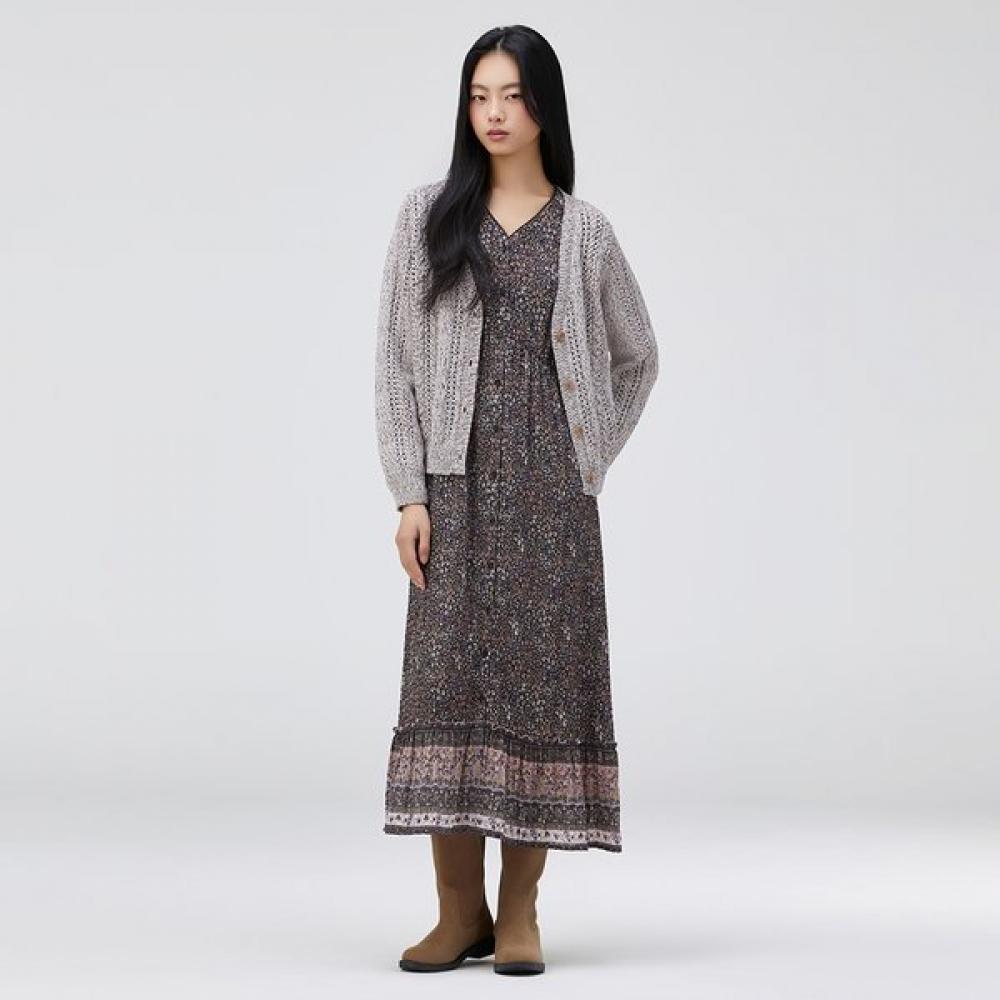 Thursday Island V Neck Cable Knit Cardigan T262mcd134w