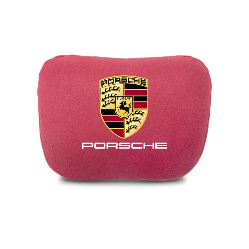 

High Quality Car Neck Headrest Support Seat Soft Pillow For Porsche 911 718 Taycan Panamera Cayenne Macan Boxster Cayman Pajun