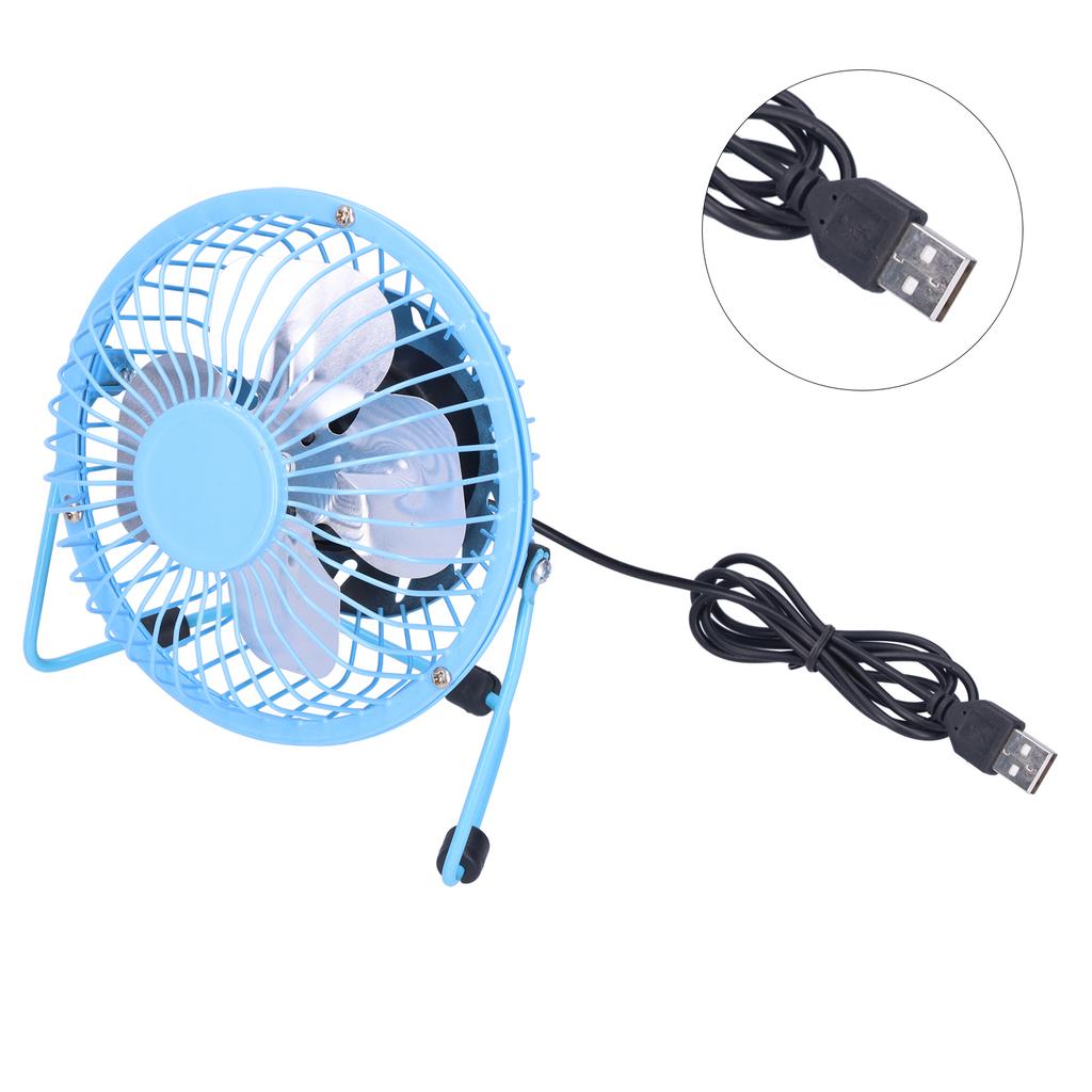 Fan USB Portable Silent Aluminum Blade   Desk Desktop Iron Crafts Fans