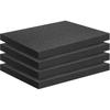 4 PCS Black Foam Padding- 16x12x1 Inch Polyurethane High Density Foam Cuttable Black Sheet Pad Cushioning Erts for Packing Cases and Crafts