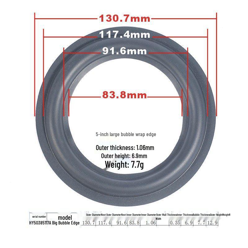 Speaker Repair Parts: 3-Inch To 10-Inch Rubber Surround Suspension Rings