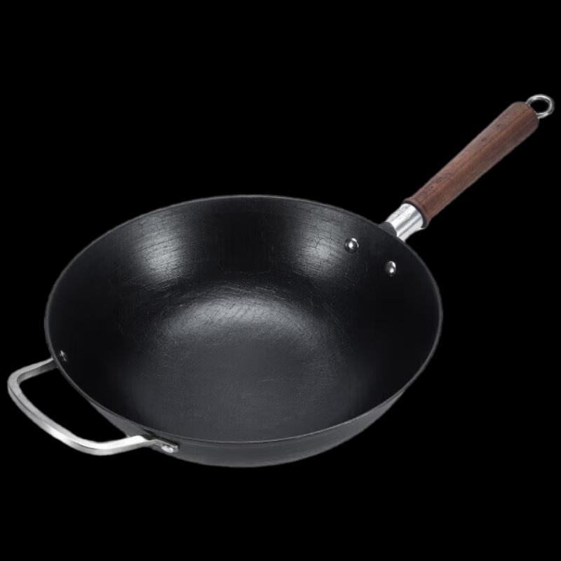 Wang Yuanji Handmade Cast Iron Flat-Bottom Wok