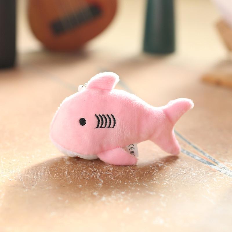 Shark Fun Plush Keychain Adorable Stuffed Animal Doll With Soft Crystal Fabric For Bags