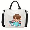 Felix Kpop Band Super Star Printed Crossbody Bag Casual Canvas Shoulder Bags