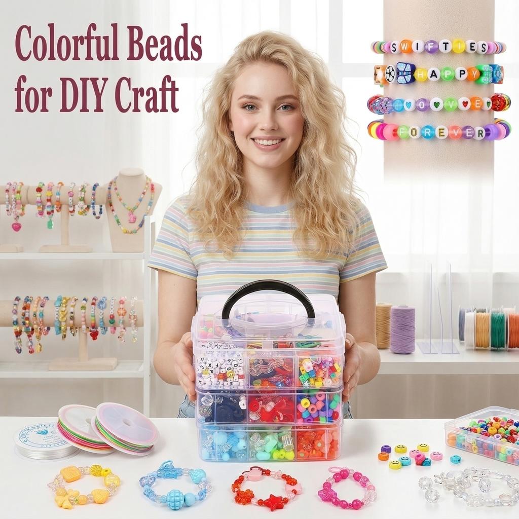 3123 Sets Of Various Acrylic Bead Sets Suitable For DIY Beading Of Bracelets And Hand Strings