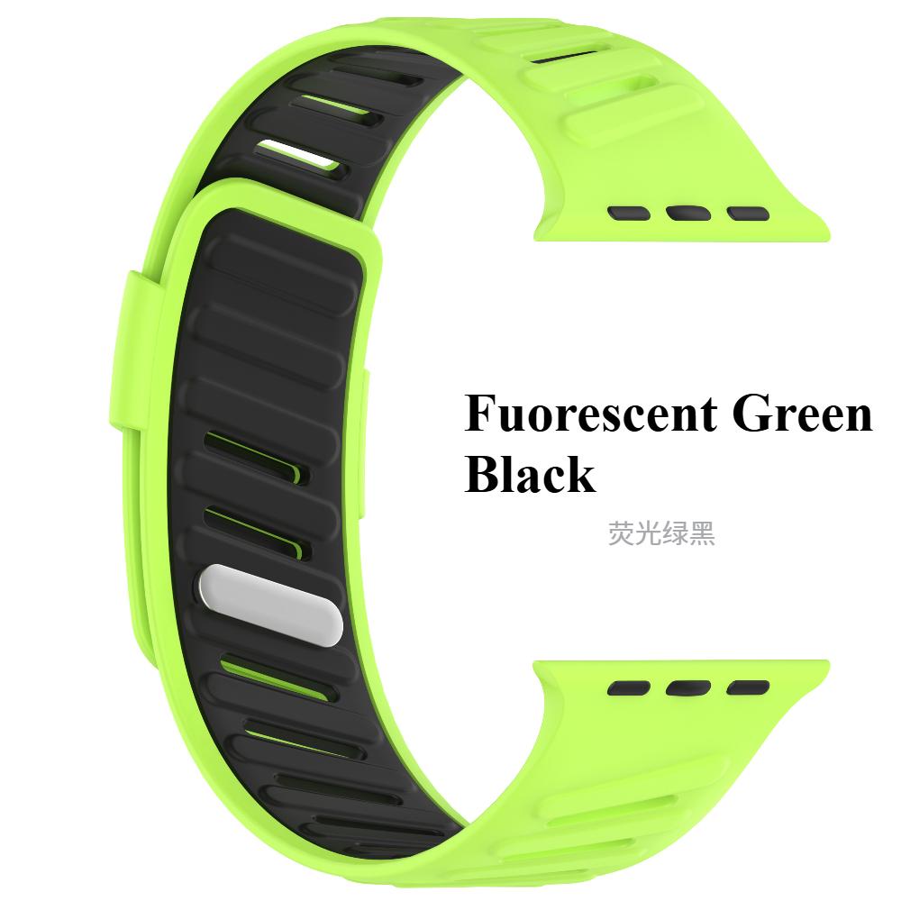 Silicone Sport Band For Apple Watch Ultra 49mm Slanted Buckle Bracelet for iWatch Series 10 46mm 9 8 7 6 5 4 SE 42mm 44mm 45mm Blanted Buckle Strap