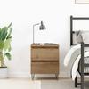 Nightstand Oak Effect Handcrafted 40 x 35 x 50 cm Engineered Wood