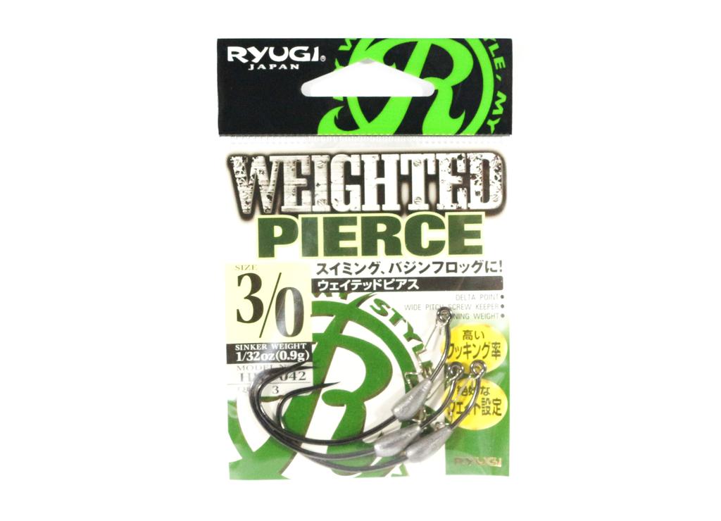 Hameçon Ryugi HWP042 Plombé Pour Vers - Taille 3/0 - Lot De 3 - Neuf