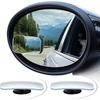 Blind Spot Mirrors for Cars, 2 Pack Round Frameless Blind Spot Adhesive Rotate Adjustable HD Glass Convex Side Mirror for Car SUV Van Truck Universal