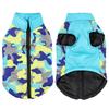 Winter Small Dog Jacket Waterproof Printed Puppy Cloth Camouflage Pet Padded Overalls D-ring Sleeveless Dog Vest Coat for Cats