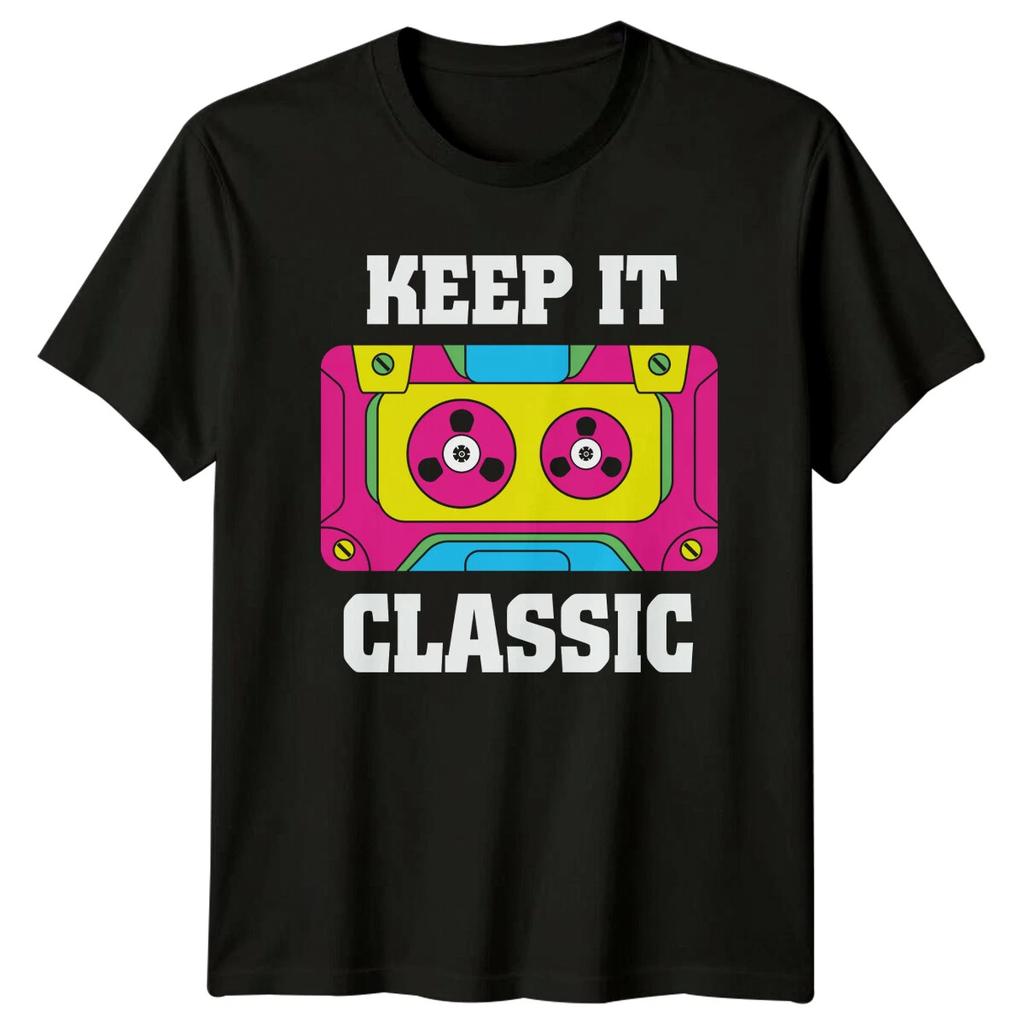 Keep It Classic Retro Cassette Tape Nostalgic Graphic T-Shirt