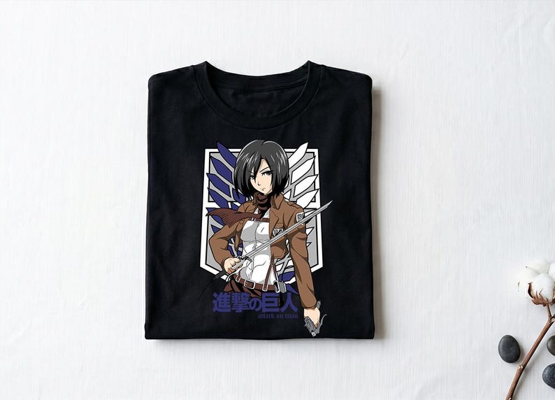 Attack On Titan Shirt AOT Mikasa Ackerman Anime Shirt, Attack On Titan Gifts Shirt, Mikasa AOT Anime Shirt 100