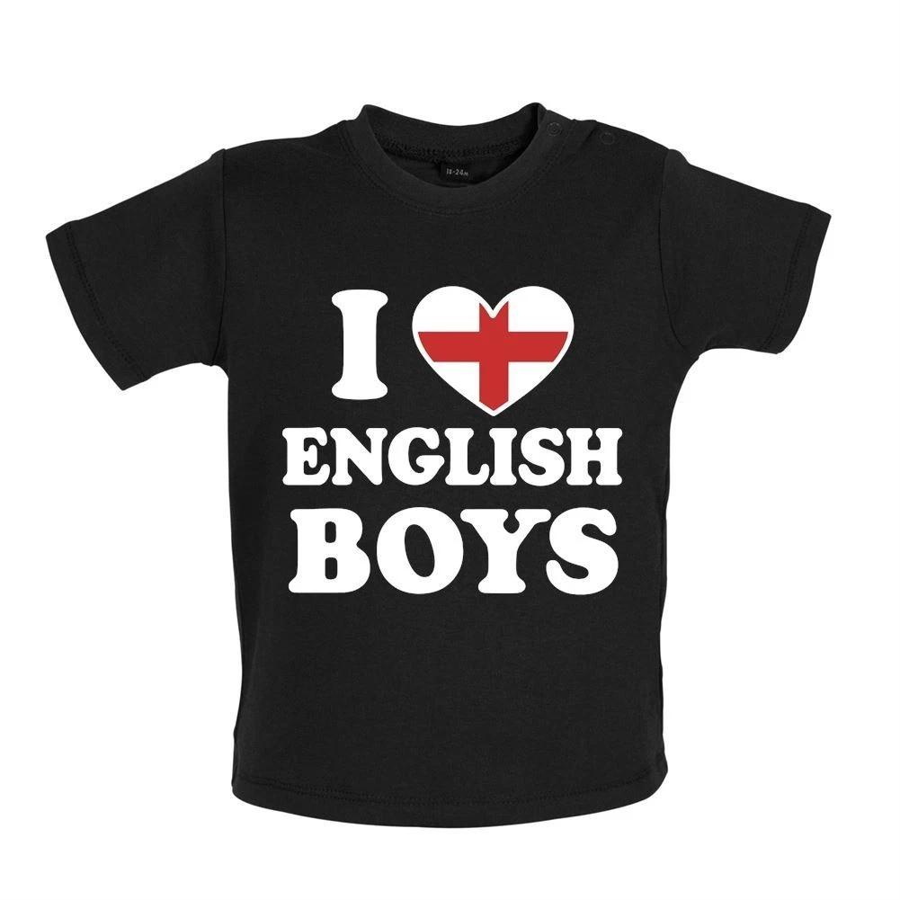 I Love English Boys - Kids T-Shirt / Bodysuit - Funny Brittany Heart 100
